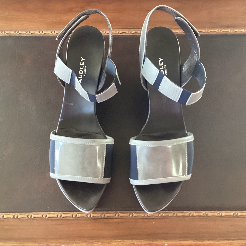 Audley London blue and gray sandals, Size 41